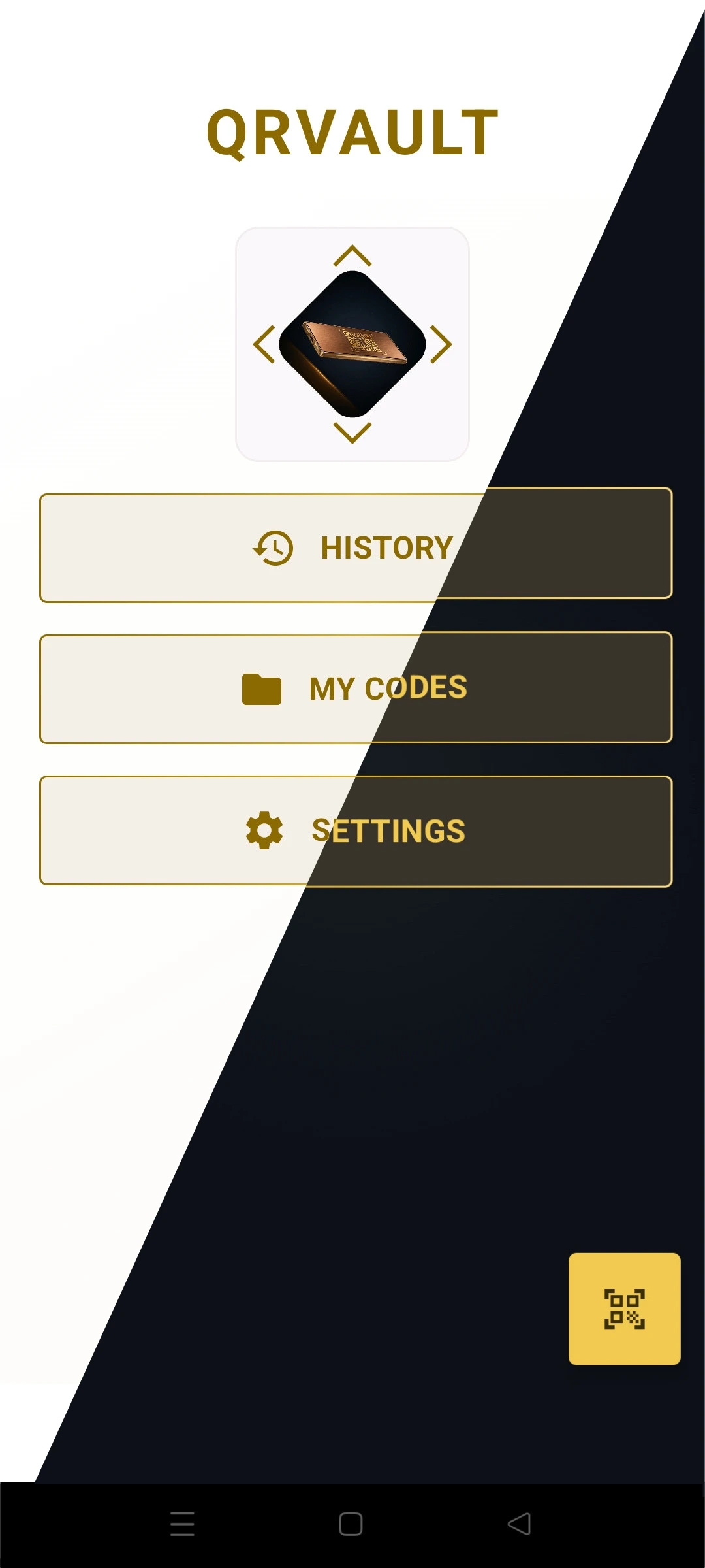 QRVault offers two visual themes: dark and light appearance to choose from
